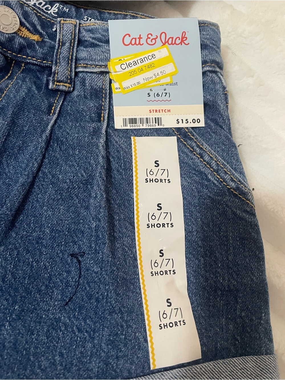 Cat & Jack and all in motions Classic Blue Denim Shorts Shorts T-shirt bundle - Picture 5 of 14